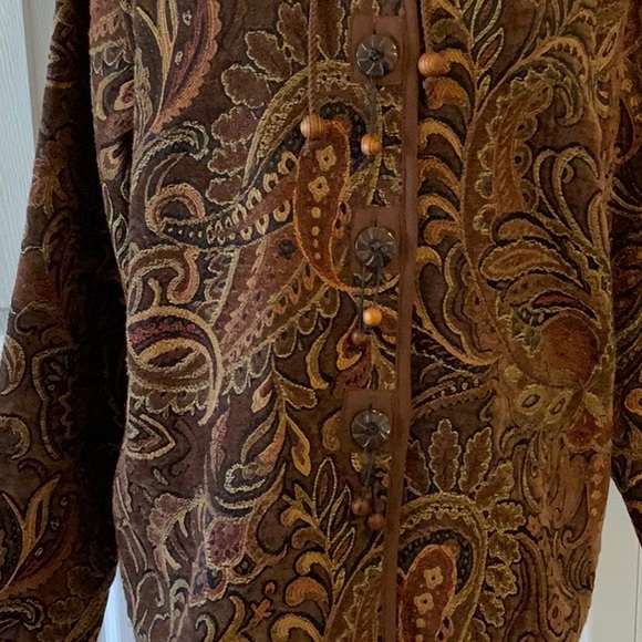 Flashback, Vintage Tapestry Brocade Jacket in Earth Tones- Medium - Picture 7 of 9